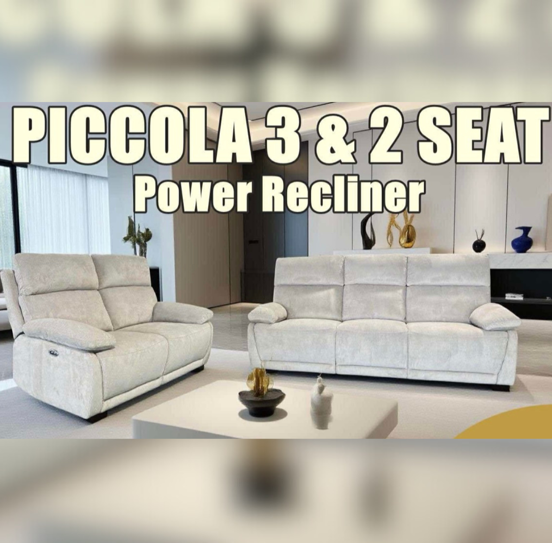 Piccola 3+2 Electric Reclining Set - LIMITED CLEARANCE OFFER