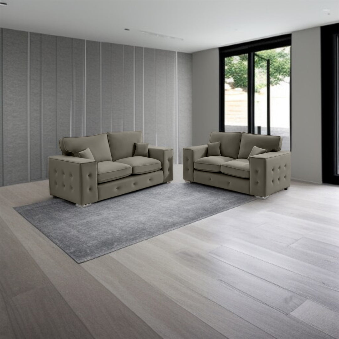 Cloud Button Tufted 3+2 Sofa Set