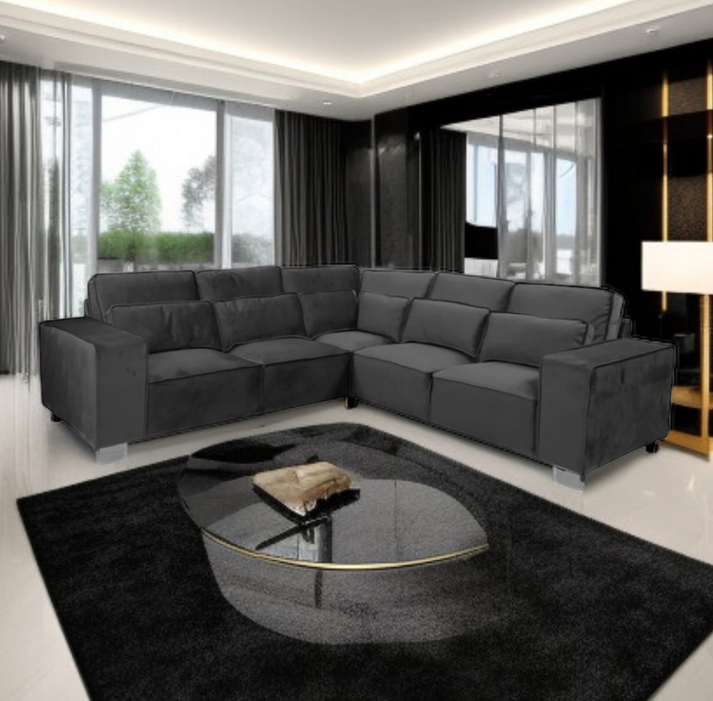 Sloanne Velvet Corner Sofa