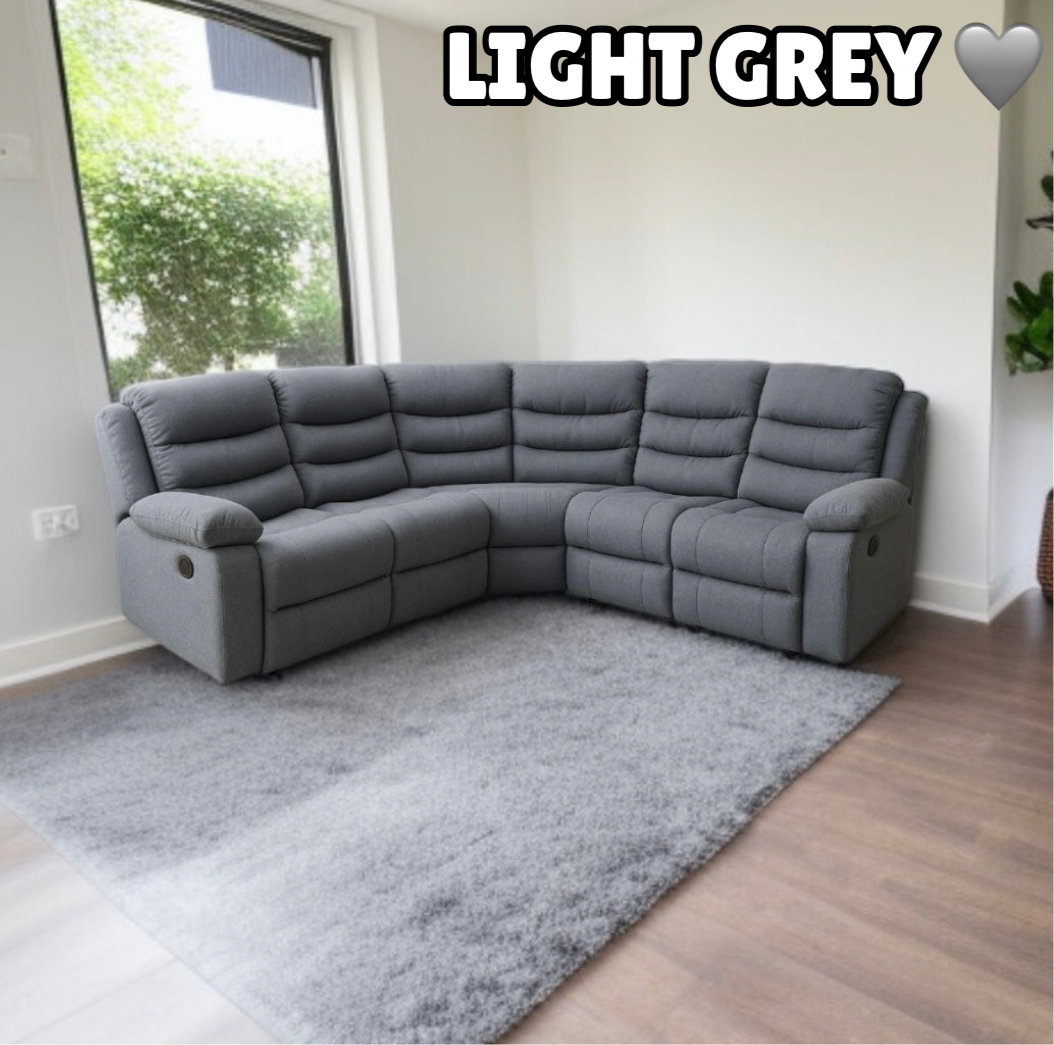 Sorrento Manual Corner Recliner Light/Dark Grey