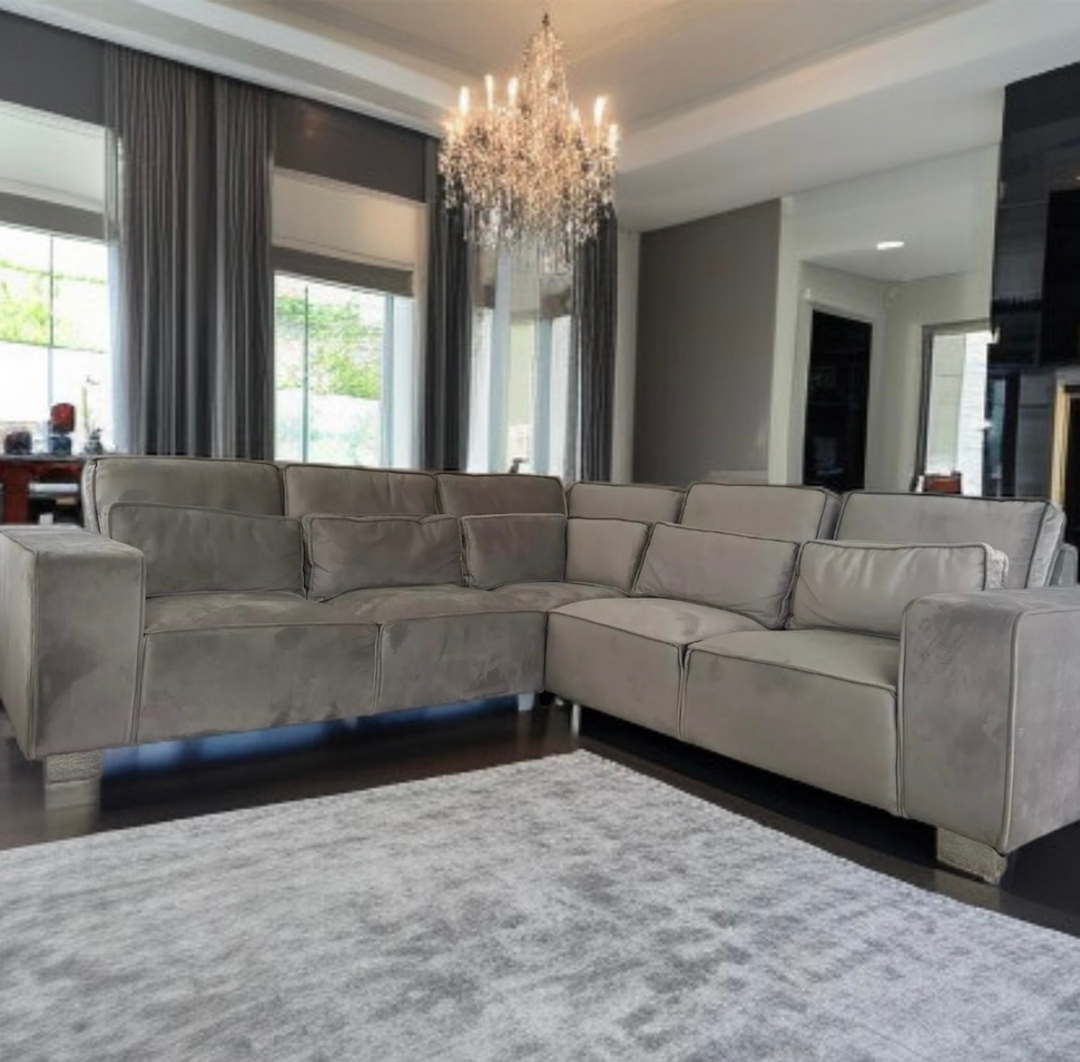 Sloanne Velvet Corner Sofa
