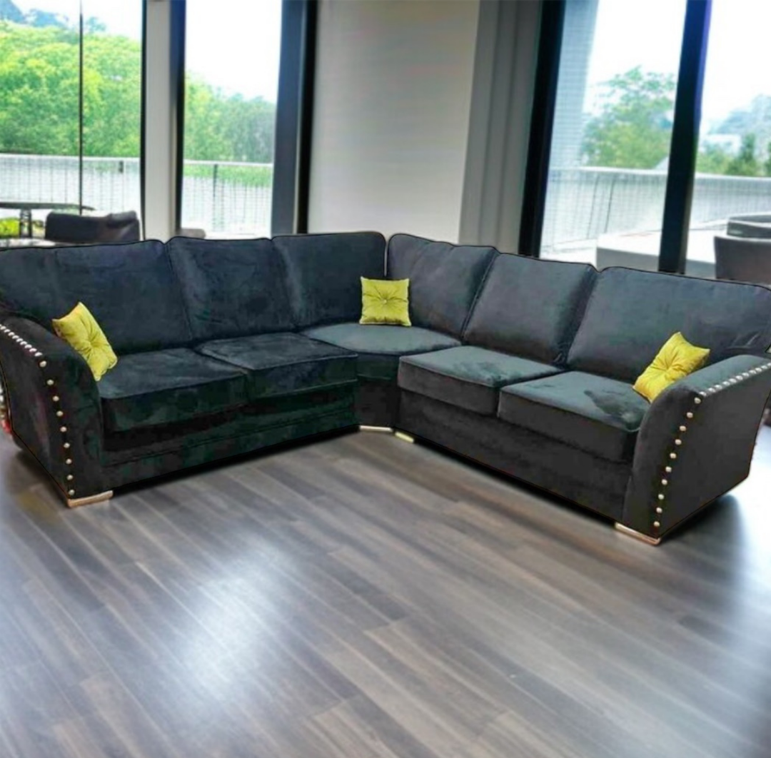 Santiago Studded Corner Sofa