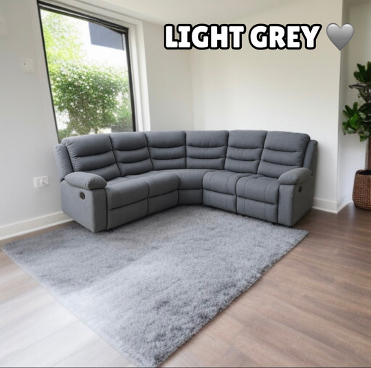 Sorrento Manual Corner Recliner Light/Dark Grey