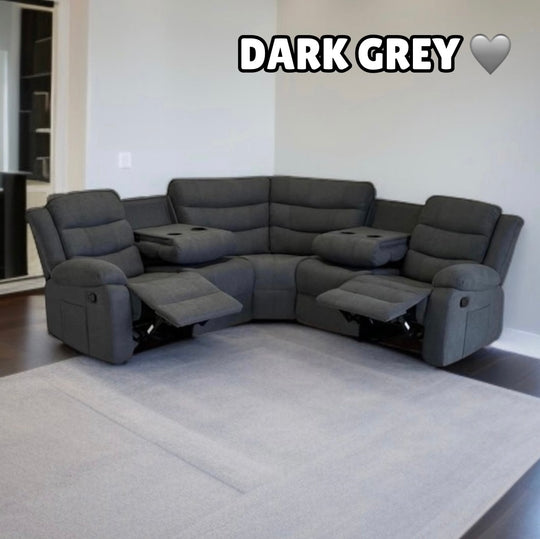 Sorrento Manual Corner Recliner Light/Dark Grey